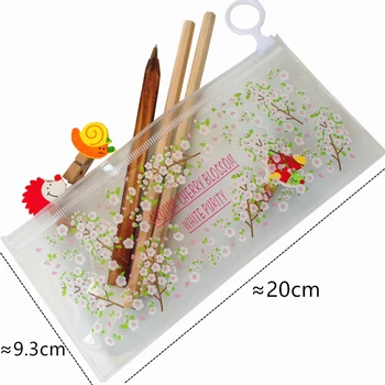 1 шт./лот Красивая прозрачная сумка для ручек с цветочным рисунком для детской коллекции Четыре варианта diy