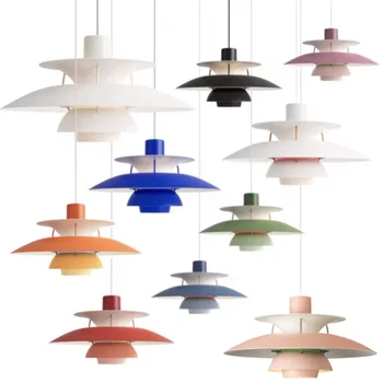 Дизайнерский Подвесной светильник H5 Высококачественный Зонтичный Светодиодный Подвесной светильник Гостиная Loui Lustre Кухня Paulsen UFO 5 Цветов Droplight