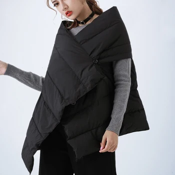 Зимний женский жилет без рукавов, теплый женский жилет, куртка, модный весенне-осенний жилет 2023, женское пальто, повседневная черная верхняя одежда