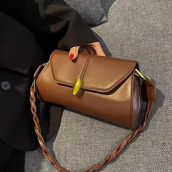 новая модная текстурная сумка-мессенджер в стиле ретро 2021 года, маленькая квадратная сумка на одно плечо