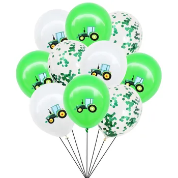 10/20шт 12-дюймовый Зеленый сельскохозяйственный тягач, Латексные воздушные шары, украшения для вечеринки по случаю Дня рождения, принадлежности для вечеринки, воздушный шар