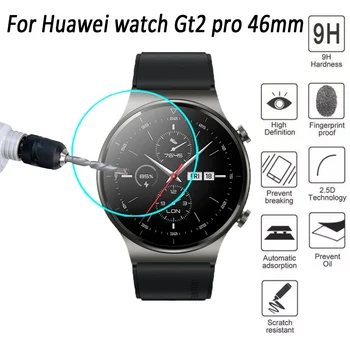 2/3/5 шт Защитная пленка для экрана из закаленного стекла для Huawei Watch GT2 Pro, защитная пленка против царапин, прозрачные пленки премиум-класса HD 2.5D 9H