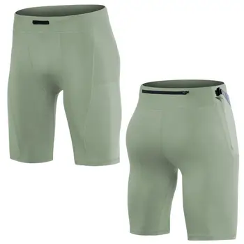 2023 Весенние и летние брюки для фитнеса Мужские высокоэластичные быстросохнущие колготки для тренировок по потоотделению Капри для занятий йогой
