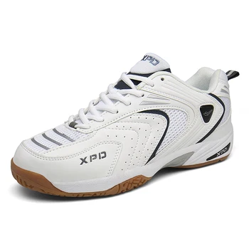 2023 Новые мужские кроссовки для бадминтона, дышащая профессиональная спортивная обувь для мужчин и женщин Белого цвета, кроссовки на высококачественной резиновой подошве