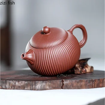 260 мл фиолетовый глиняный горшок ручной работы, фарфоровый Исинский чайник из фиолетовой глины, чайник для чая, чайник для чая, инструменты для приготовления чая, ремесла, подарок