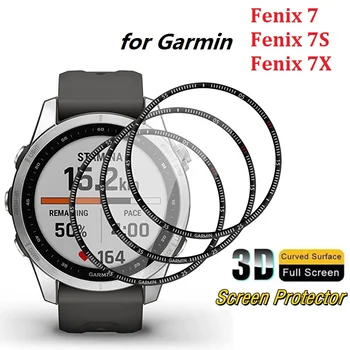 2ШТ 3D Изогнутая Мягкая Защитная пленка для Смарт-часов Garmin Fenix 7X С Полным Покрытием, Устойчивая к Царапинам Защитная Пленка для Fenix 7S
