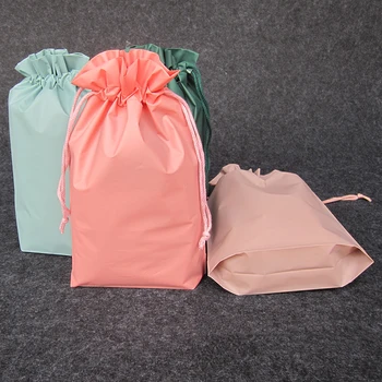 50шт Пластиковый мешочек для хранения с завязками, разделенный карман для путешествий, Нижнее белье, Носки, Полотенце, Пакеты для упаковки одежды
