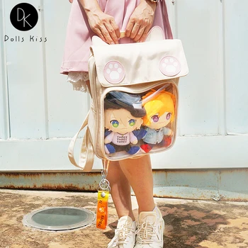 Ita Bag Рюкзак в стиле кошки, Каваи, Харадзюку, нейлоновые школьные сумки, рюкзак для девочек-подростков, Прозрачный рюкзак, Прозрачный Itabag