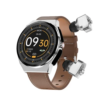 JM08 Смарт-часы Наушники Мужские TWS 2 в 1 Bluetooth Гарнитура для вызова Беспроводные наушники для воспроизведения музыки Спортивные умные часы для фитнеса