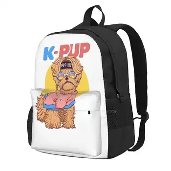 K-Pup Новые поступления, сумки унисекс, Студенческая сумка, рюкзак, Собаки, Милые животные, каламбуры, Корейская собака, Поп-культура, Милый щенок