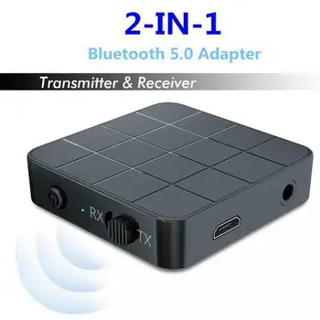 KN321 2 В 1 Bluetooth 5,0 Аудиоприемник Передатчик Музыкальный Стерео Беспроводной Адаптер С 3,5 ММ Аудиокабелем AUX Для Автомобильного Телевизора ПК
