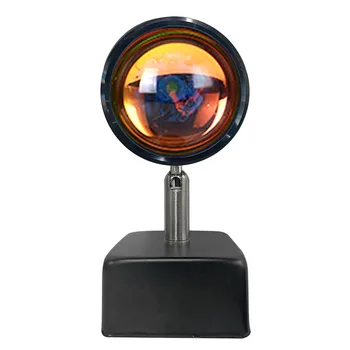 USB Sunset Rainbow Проектор Проекционная Настольная Лампа LED Night Light Домашняя Кофейня Прямая Трансляция Фон Настенный Декор Инструмент