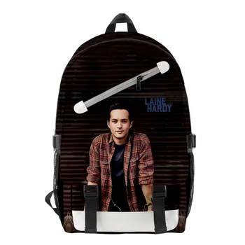 WAWNI Singer Laine Hardy Школьный рюкзак для мальчиков и девочек, уличная одежда, повседневная школьная сумка, студенческий рюкзак на молнии, повседневный рюкзак на молнии