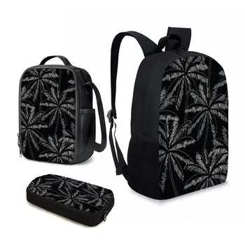 YIKELUO Модный Подростковый рюкзак для ноутбука с рисунком кокосовой пальмы, черная Водонепроницаемая Прочная дорожная сумка, Повседневные модные сумки Mochila