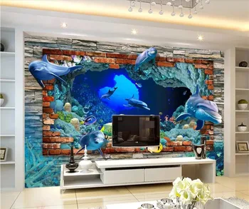 beibehang Пользовательские 3D обои papel de parede океан 3D фотообои современный телевизор диван фон стены гостиная спальня обои