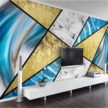 wellyu скандинавская минималистская линейная геометрия абстрактный мраморный узор ТВ фон стена на заказ большая фреска обои фреска