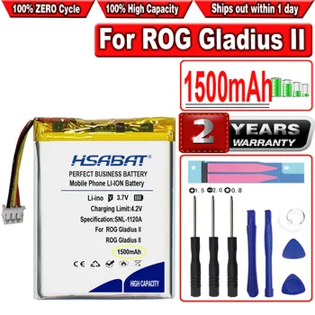 Аккумулятор HSABAT 1500 мАч для игровой мыши ASUS ROG Spatha/ROG PUGIO II/ROG Gladius ii/ROG Keris/ROG Chakram/ROG STRIX IMPACT II
