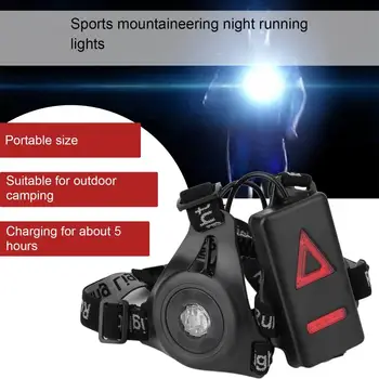 Безопасные ночные водонепроницаемые лампы для бега трусцой на открытом воздухе, нагрудный светодиодный USB-фонарик для зарядки, спортивный бег, новейший