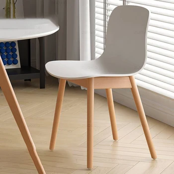 Белое кресло для гостиной Nordic Mobile, Эргономичные Современные пластиковые стулья, Деревянные шезлонги, Дизайнерская мебель для салона, Копия WXH35XP