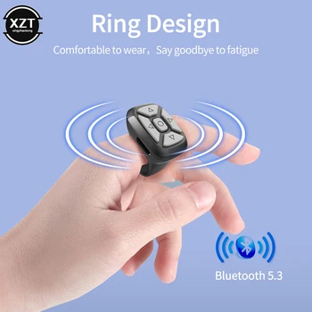 Беспроводное Bluetooth-кольцо на палец, пульт дистанционного управления, многофункциональный пульт дистанционного управления для мобильного телефона, кнопка автоспуска