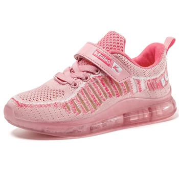 Брендовые детские кроссовки, Летняя дышащая спортивная обувь для девочек, Розовые кроссовки для бега, детские бегуны, Спортивная корзина, кроссовки, Детская обувь