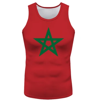 Жилет из Марокко, Быстросохнущая майка для национальной команды, Бесплатная изготовленная на заказ фотография с текстом арабской страны, мужская модная футболка без рукавов