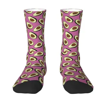 Забавные Мужские Красивые Розовые Носки-платья С Рисунком Авокадо Унисекс, Теплые Дышащие Носки Для Экипажа С 3D-печатью