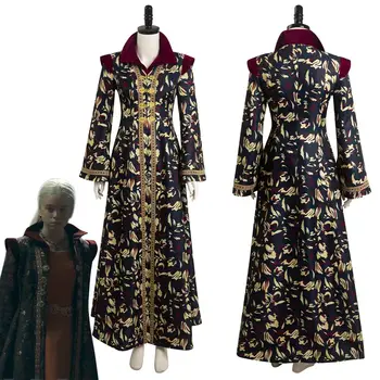 Костюм для косплея Dragon Rhaenyra, платье, пальто, наряды на Хэллоуин, карнавальный костюм для взрослых женщин и девочек
