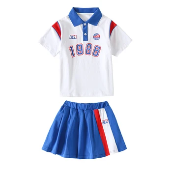 Крутая детская одежда в стиле хип-хоп, Плиссированная юбка, Шорты для мальчиков и девочек, Летняя Детская Спортивная Баскетбольная форма, Выпускные костюмы