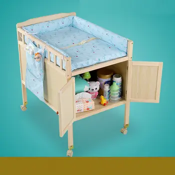 Многофункциональный столик для пеленания, ванночка для младенцев из массива дерева и подставка для сенсорного ухода