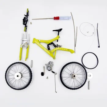 Модель конструкции велосипеда с подвеской Diy edcuation puzzle, собранная модель велосипеда из цинка Aolly