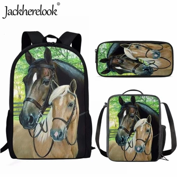 Модная школьная сумка Jackherelook, 3 шт./компл. для старшеклассников, сумки для книг, повседневный рюкзак большой емкости, сумка для ноутбука для мальчиков, сумка через плечо