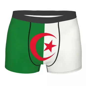Мужские боксерские шорты с флагом Алжира с 3D принтом, мужское нижнее белье с принтом, Трусики, Трусы, Мягкие трусы