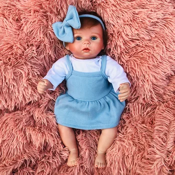 Мягкая кукла Bebe reborn 40 см/Newborn Baby Reborn 3D-краска для кожи с венами Мягкая силиконовая девочка-кукла