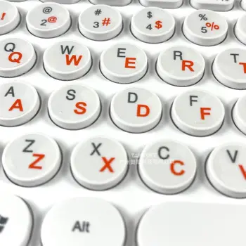 Наклейки с клавиатурой с русскими буквами для настольного ноутбука, чехлы для настольной клавиатуры, Россия, Корея, Арабская Круглая наклейка