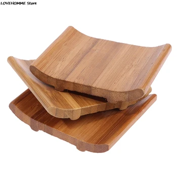 Натуральный бамбуковый держатель для мыла, лоток для посуды, Стильный винтажный коврик для хранения чайных чашек для домашней ванной комнаты, кухни