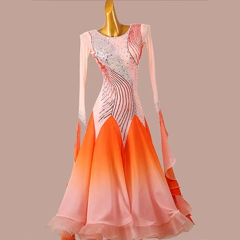 Новое платье для бальных танцев, юбка высокого класса, Национальные стандартные костюмы для вальса, женская профессиональная одежда для выступлений