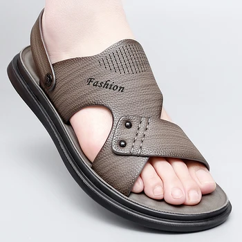 Новые летние сандалии в итальянском стиле на удобной мягкой подошве, оригинальная дизайнерская кожаная обувь, уличные Дышащие Классные тапочки