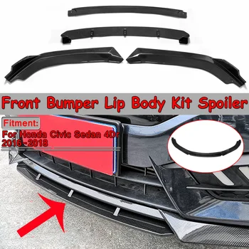 Новый 4шт автомобильный передний бампер для губ, разветвитель, диффузор, обвес, спойлер, бамперы, протектор для Honda, для Civic Седан 4Dr 2016-2018