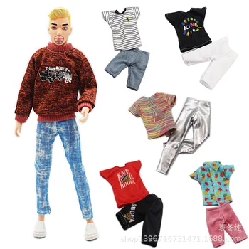 Новый модный наряд ручной работы 1/6 для мальчика, костюм куклы, одежда, повседневная Красивая одежда, брюки для бойфренда, куклы Кен