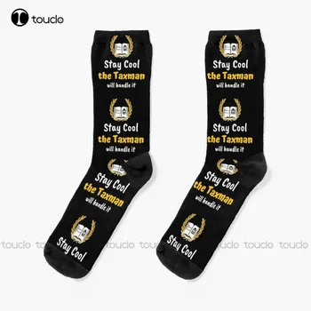 Новый налоговик Смешные цитаты Забавные высказывания Носки Спортивные носки для мужчин Персонализированные пользовательские носки для взрослых унисекс Популярные подарки