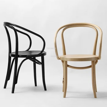 Обеденные стулья из массива дерева в скандинавском стиле, простая кухонная мебель, Современный бытовой обеденный стул из ротанга, дизайнерский стул для ресторана, отеля