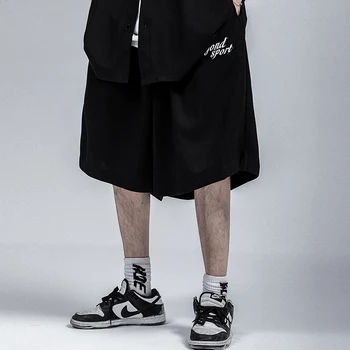 Повседневные короткие брюки April MOMO с множеством карманов, шорты-карго на молнии и шнурках, мужская уличная одежда в стиле хип-хоп, брюки длиной до колен, технологичная одежда