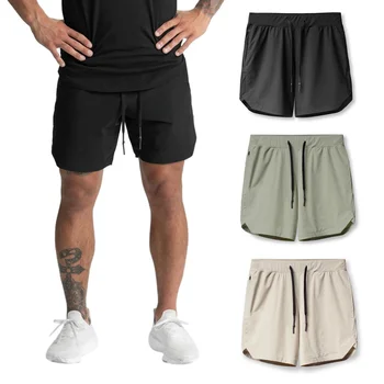 Повседневные молодежные мужские однотонные спортивные штаны для бега, летние шорты для фитнеса, мужские брюки, трендовые мужские брюки, одежда для прогулок для мужчин