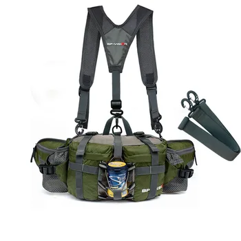 Поясная сумка для занятий спортом на открытом воздухе, водонепроницаемая сумка для пеших прогулок, велоспорта, скалолазания, велосипедная сумка, бутылка для воды, нейлоновая альпинистская сумка