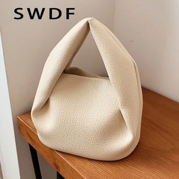 Простые мини-сумки из мягкой искусственной кожи, женская роскошная брендовая сумка через плечо 2023, модные дизайнерские женские сумки и портмоне