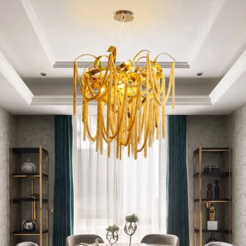 Роскошные люстры Nordic Gold Освещение Nordic Подвесные светильники для спальни кухни столовой гостиной Декоративный свет