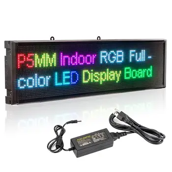 Светодиодная Вывеска P5mm 32x128 Пикселей SMD RGB WiFi или LAN Для помещений С Программируемой Прокруткой Светодиодного Сообщения для Рекламного Дисплея