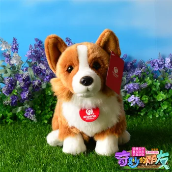 новая плюшевая игрушка для собаки вельш-корги высокого качества коричневая сидящая собака кукла около 30 см
